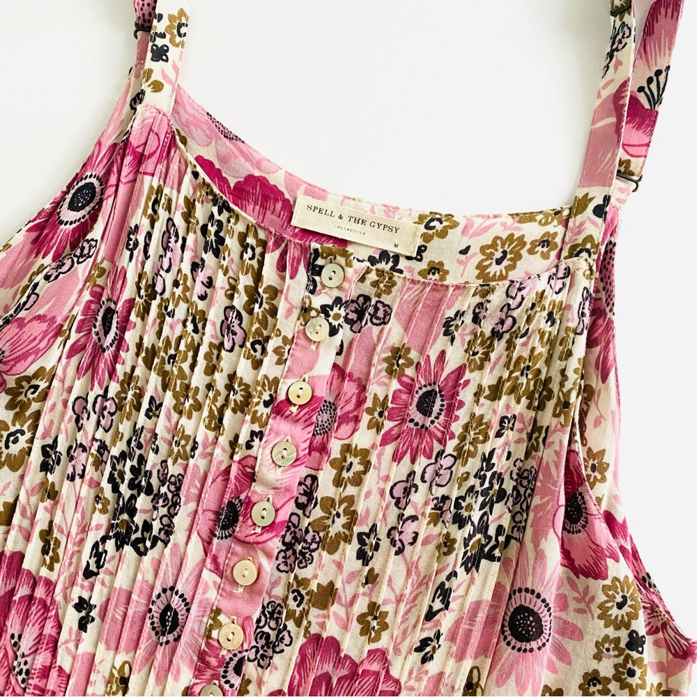 Spell Desert Daisy Maxi Sundress in Lilac Size Medium